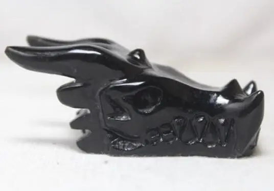 

Природный обсидиан, кварцевый кристалл, carves dragon Исцеление черепа