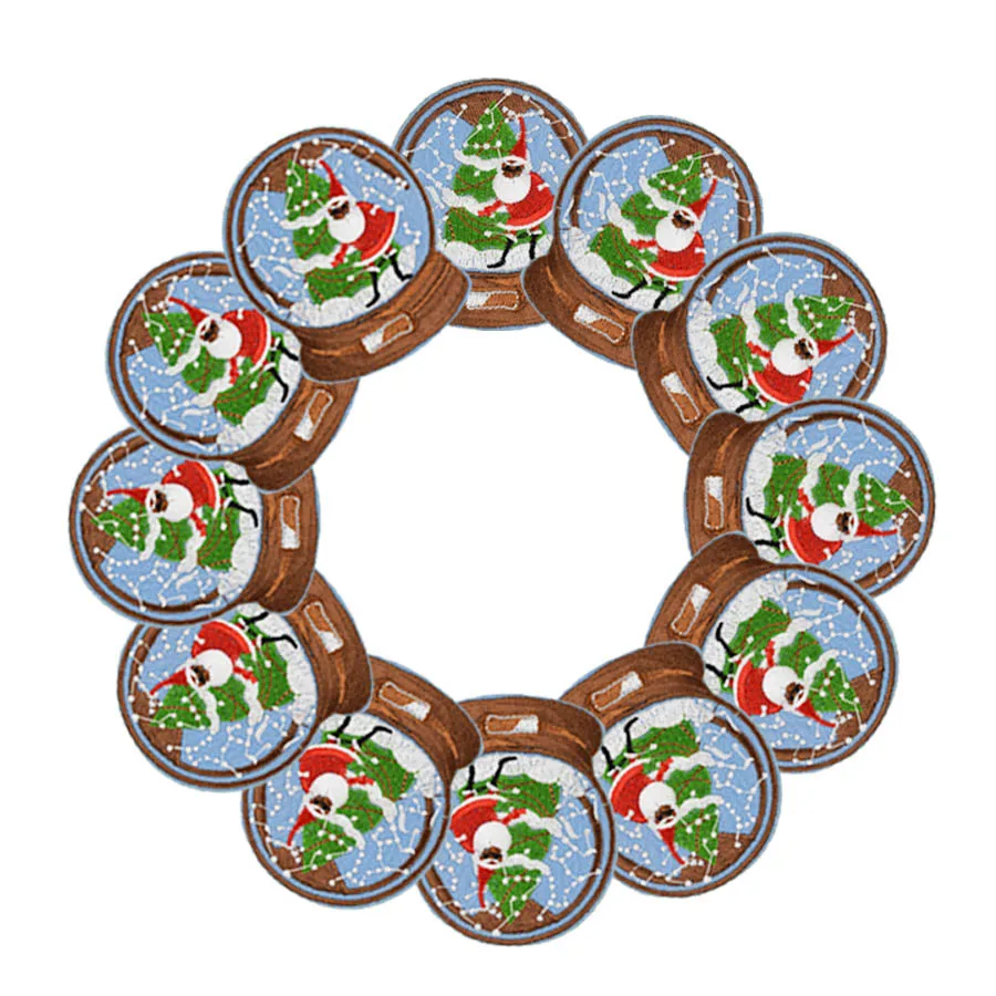 Diy рождественские нашивки с хрустальным шариком для одежды железная вышитая