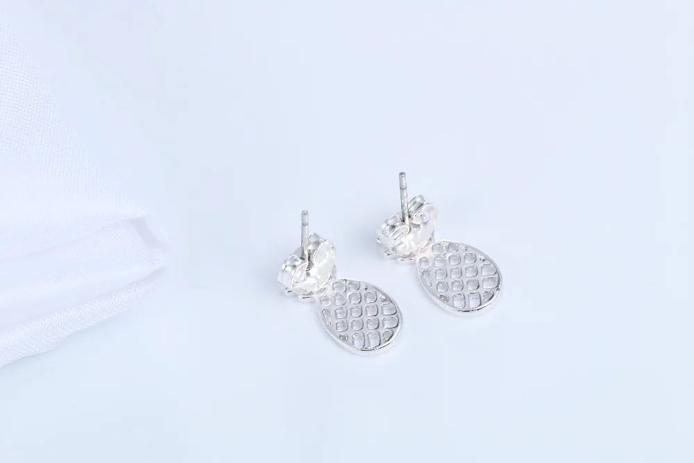 Kinitial 3pcs Charm Gold Silver Plated Fashion Jewelry Sets Pineapple Necklace Earrings For Women Bridesmaid Gift Bijoux | Украшения и