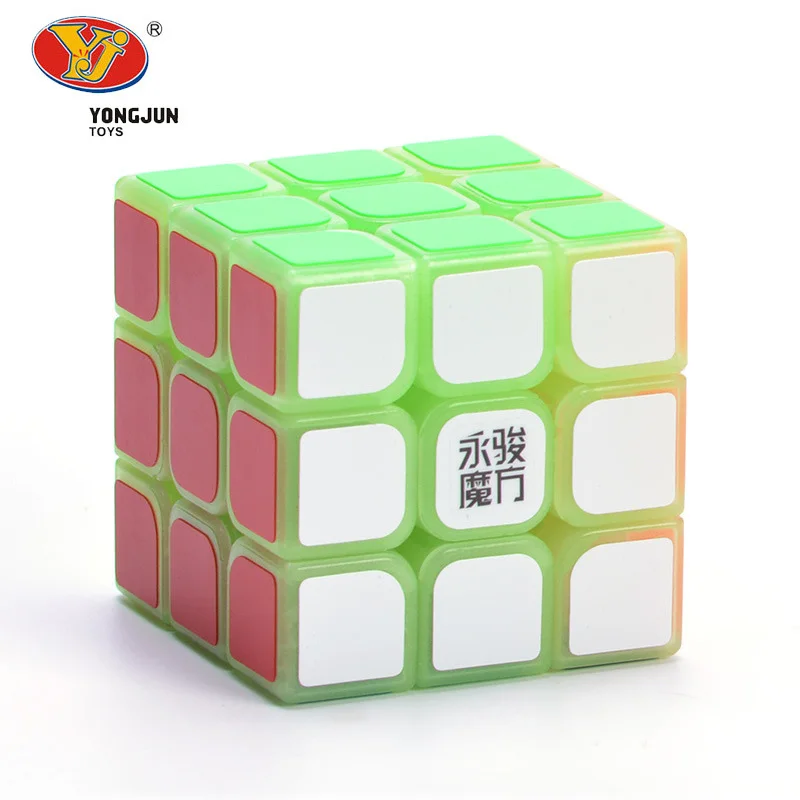 yongjun light 3x3 Z-cube 10 видов светящийся в темноте волшебный куб головоломка игрушка светящийся волшебный куб noctilucous дети развивающий подарок игрушка классика 3x3x3/4x4x4 - Цвет: yongjun light 3x3