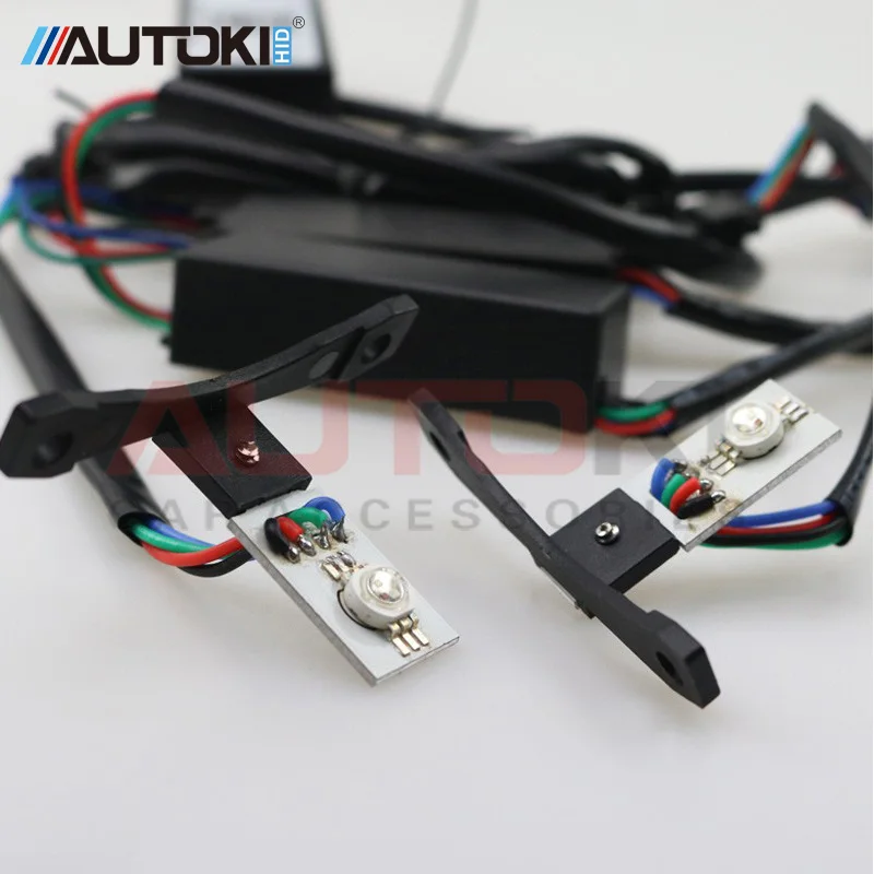 Autoki высокое качество новинка светодиодный дьявольский глаз демонический RGBW