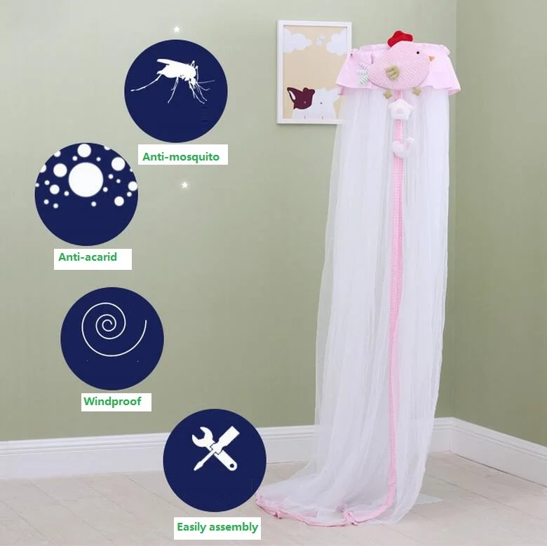 Сетка от комаров для маленьких мальчиков и девочек милый навес с регулируемой