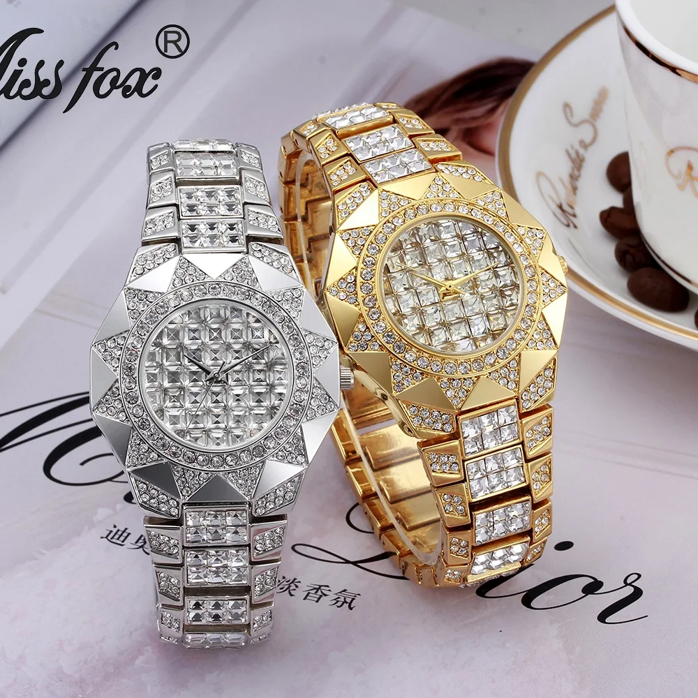 

Sun Womens Watches Top Brand Japan Movt Quartz Watch for Female Diamond Gold Watch Fashion Ladies Wrist Watches zegarek damski