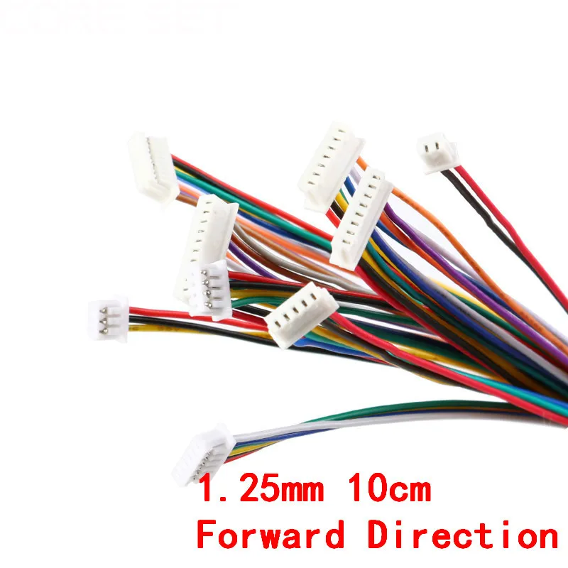 5 шт. XH 1 25 проводной Кабельный соединитель DIY JST 2/3/4/5/6/7/8/9/10Pin электронная линия