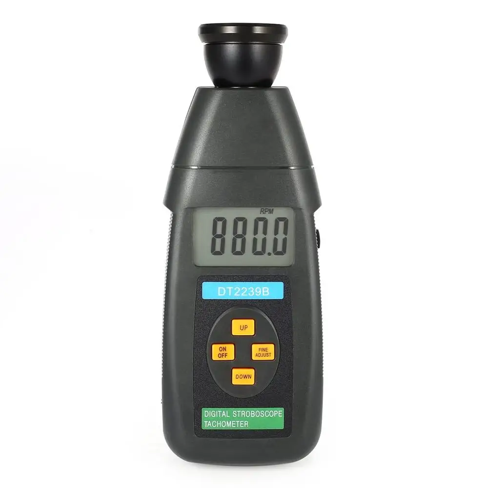 DT2239B цифровой ЖК-дисплей Бесконтактный стробоскоп Тахометр фотоэлектрический