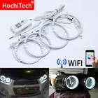 Wi-Fi, Беспроводной с несколькими цветами RGB Цвет светодиодный ангельские глаза гало кольца Дневной светильник DRL для Chevrolet AVEO Sonic зубная щётка T300 2011 2012 2013 2014