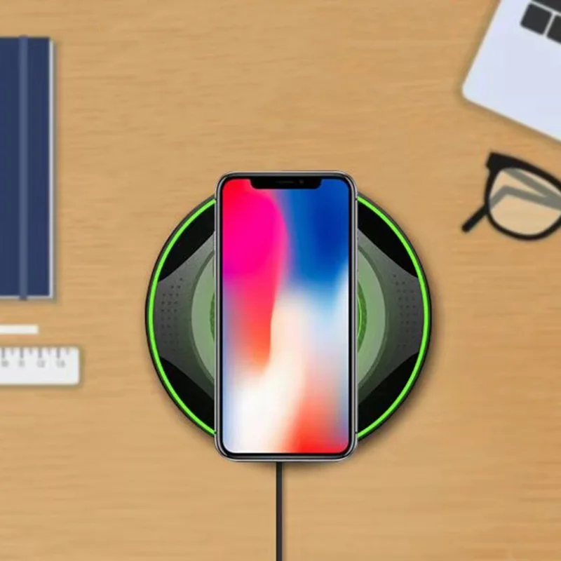 Портативный мини кабель Qi 10 Вт для быстрой беспроводной зарядки IPhone Беспроводная