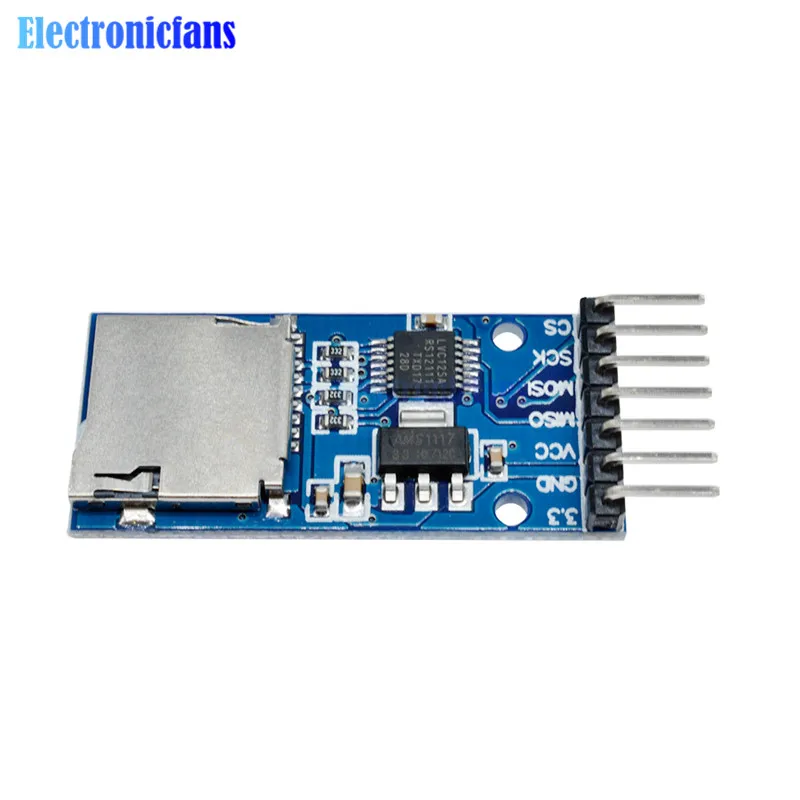 2 шт. плата памяти Micro SD TF карта Интерфейсный преобразователь уровня SPI для Arduino 3 В 5