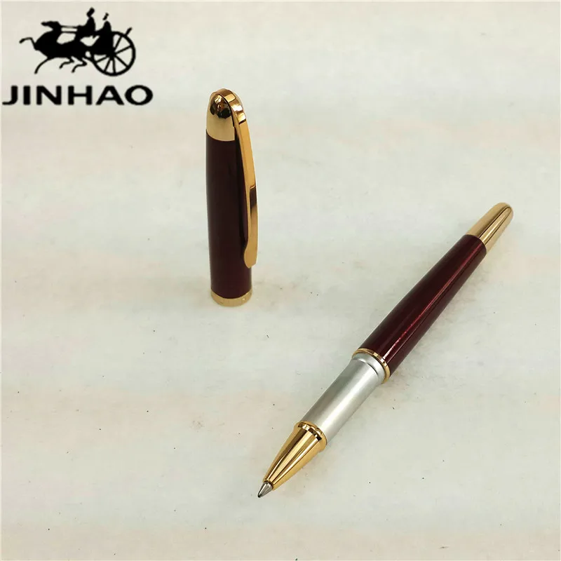 1 шт./лот JINHAO 606 РОЛИК ручка Kawaii красный золото клип Canetas Материал Эсколар