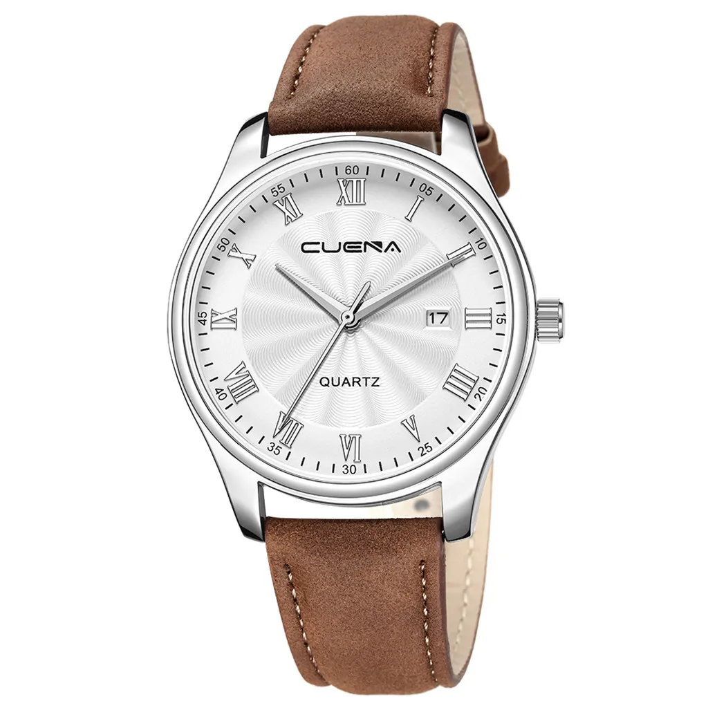 CUENA модные роскошные мужские часы деловые простые нержавеющая сталь циферблат