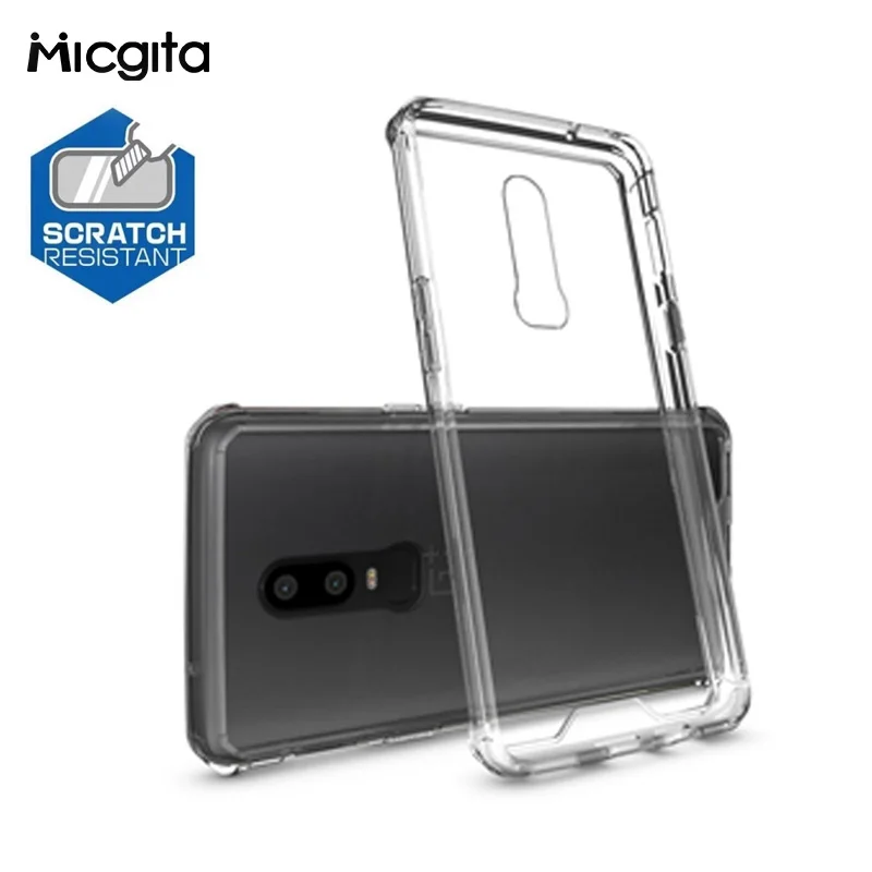 Micgita для OnePlus 6 чехол Прозрачный ударопрочный TPU акриловый телефона 3 3t 5 T против