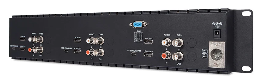 Feelworld T51-H тройной 5 дюймов 2RU Leightweight HDMI вещательный монитор lcd TFT 800x400 HDMI AV монтируемый в стойку монитор для вещания
