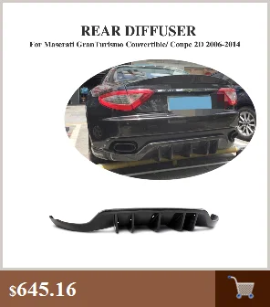 Задний бампер диффузор спойлер для Maserati granturismo 2 двери 2006- FRP/углеродного волокна черный задний вытяжной диффузор для губ