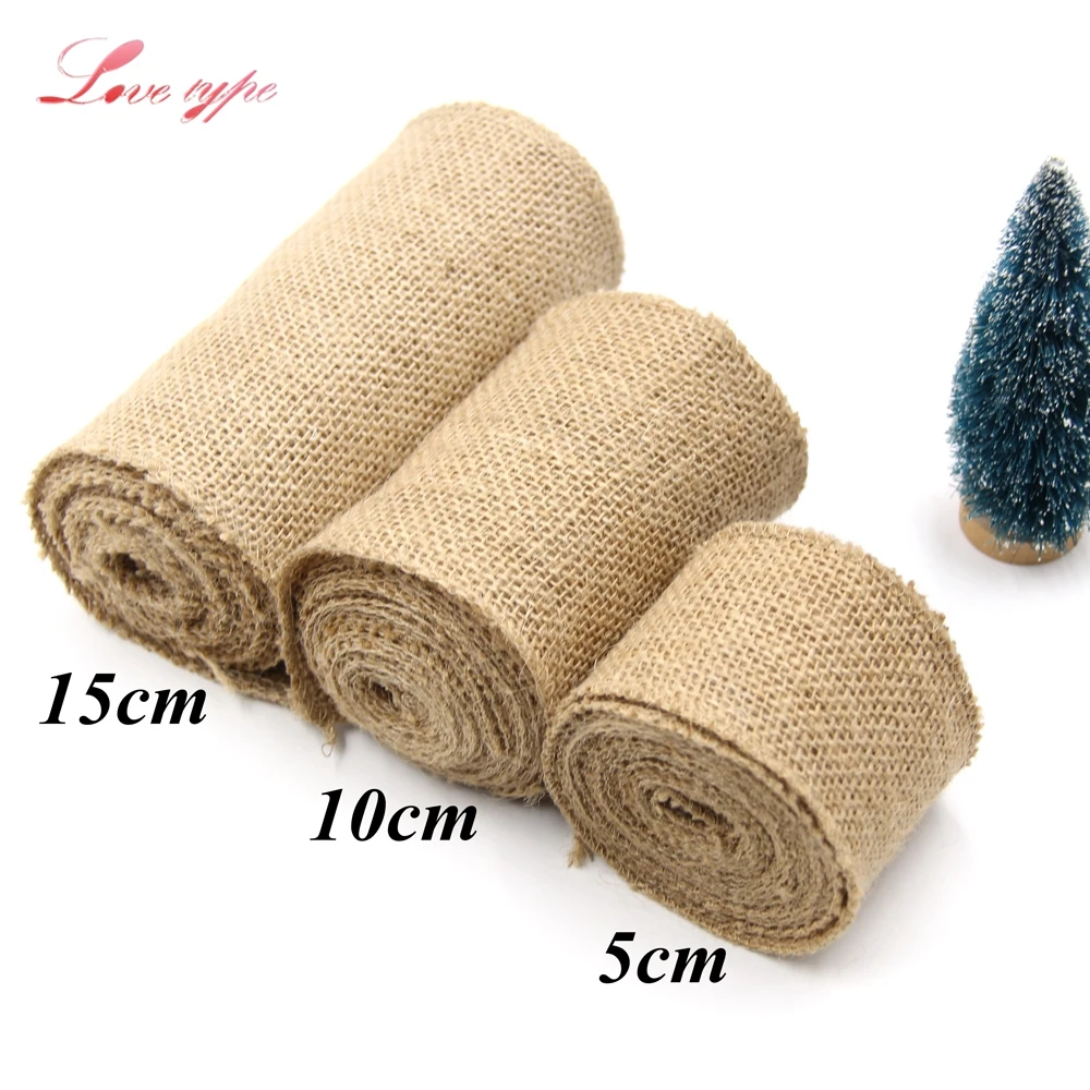 3 м джутовая Мешковина Rolls Hessian лента кружево деревенский Винтаж DIY ремесло
