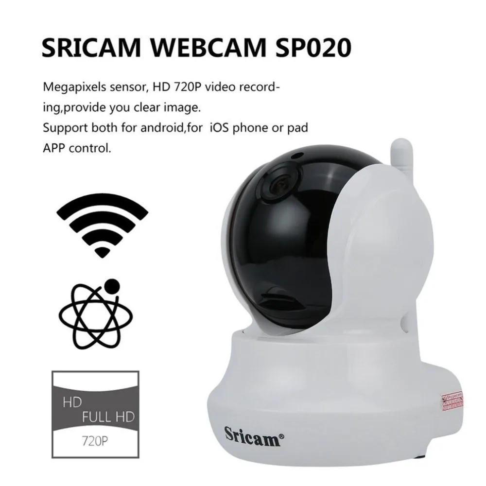 Sricam SP020 HD 1080P WiFi IP комнатная камера безопасности домашнее Видеонаблюдение CCTV Детский Монитор IR-CUT беспроводная камера наблюдения