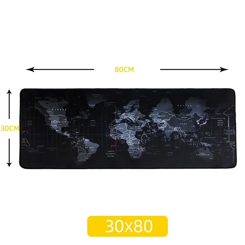 30cmx80cm Игровой коврик для мыши, большой игровой коврик для мыши, компьютерный коврик для мыши, резиновая поверхность, Карта мира, коврик для мыши - Цвет: 30cmx80cm