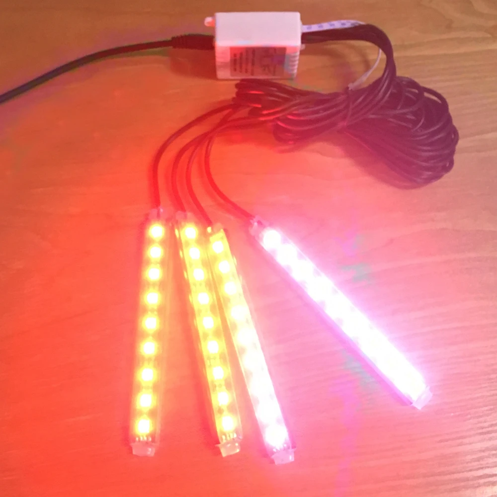 4 шт. автомобильный 9 SMD LED DRL полоса света бар Авто Атмосфера интерьер декоративная