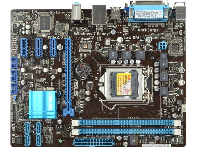 Оригинальная материнская плата ASUS P8H61-M LX PLUS LGA 1155 DDR3 интегрированные