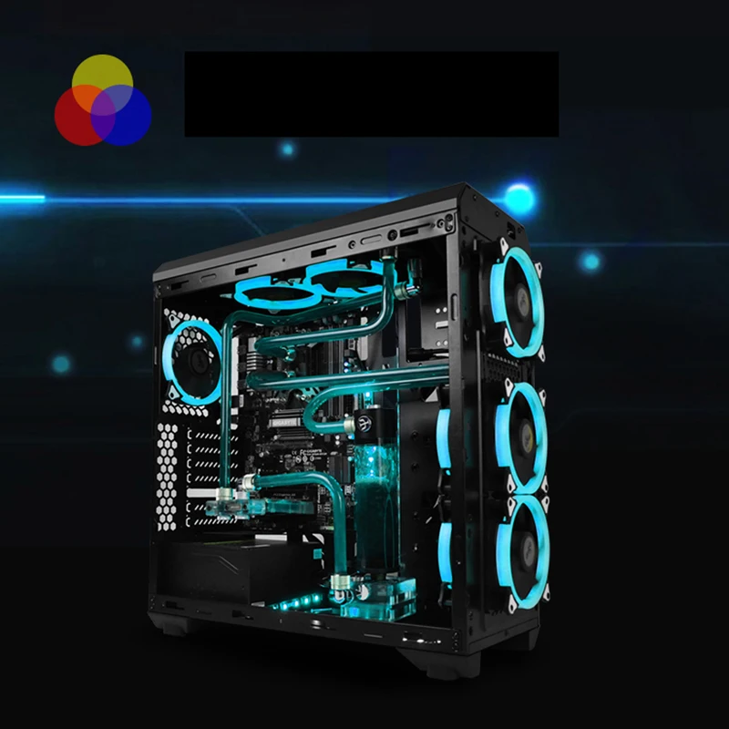 Aigo darkflash 120 мм кулер светодиодный вентилятор RGB IR пульт дистанционного управления