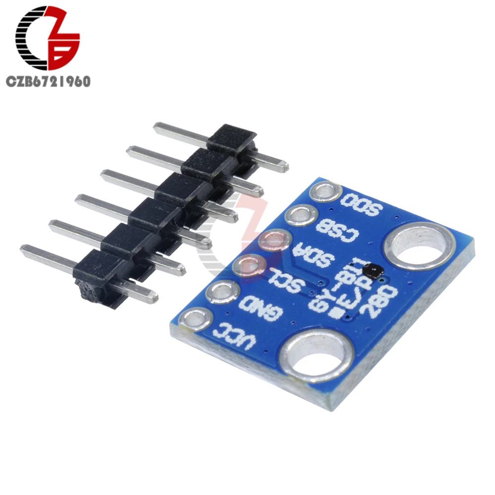 Цифровая плата датчика атмосферного давления BMP280 Swap IIC I2C SPI BME280 3 В синяя|Датчики