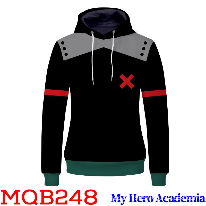 Толстовки с капюшоном My Hero Академия Izuku Midoriya свитшоты костюм для косплея