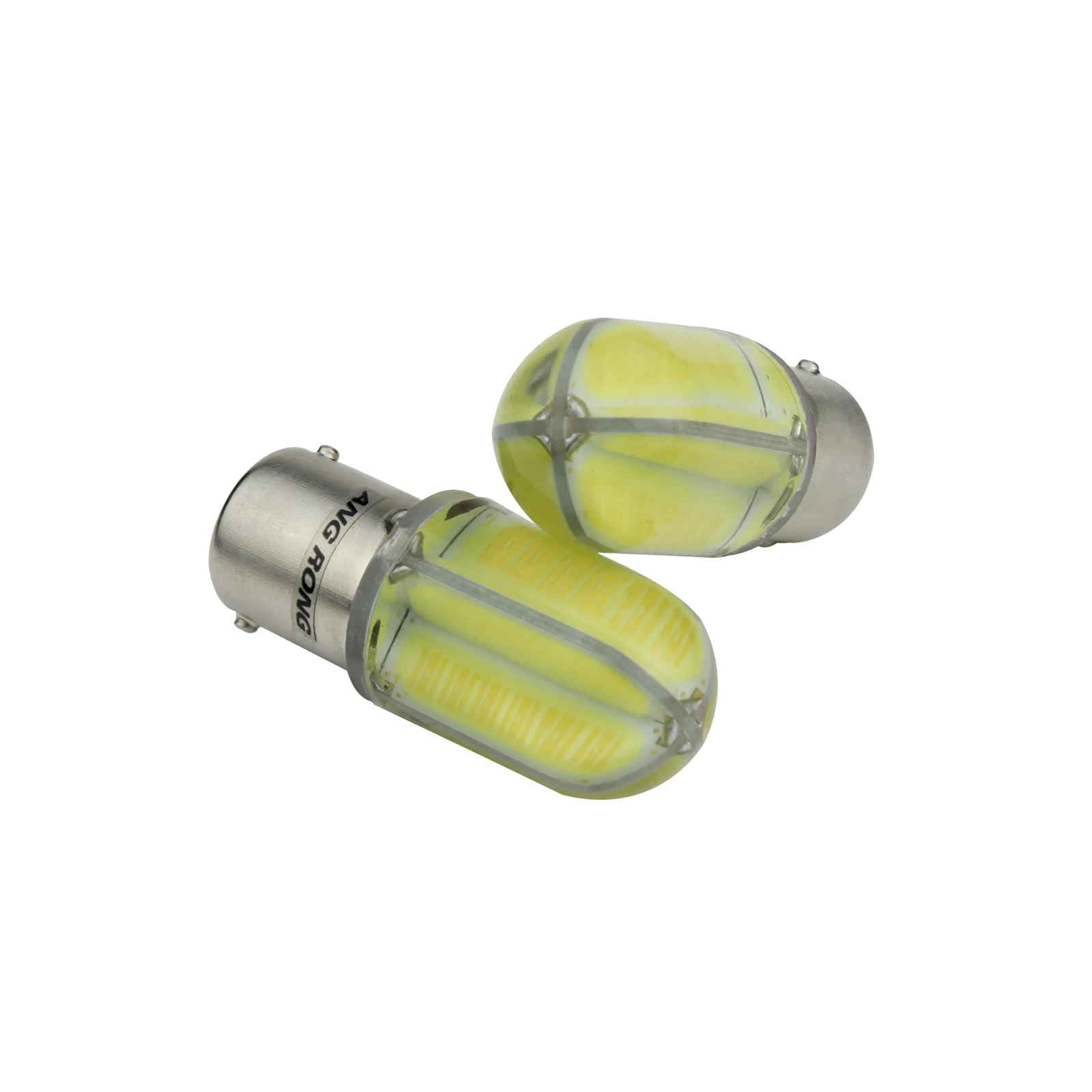 Светодиодные дневные ходовые огни ANGRONG 2X BA15s 1156 P21W 382 COB DRL Xenon White 6000K 12V|Сигнальная