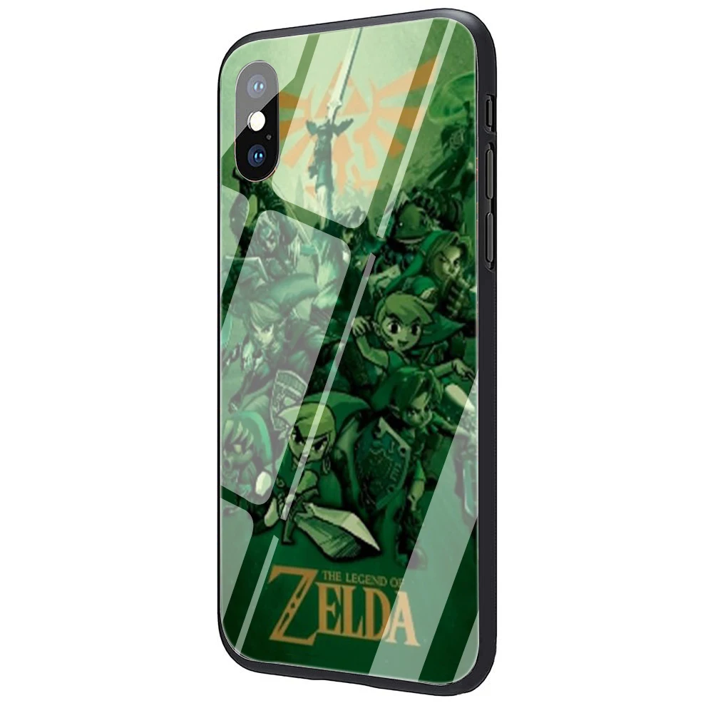 G7 Легенда о Зельде из закаленного стекла ТПУ черный чехол для iPhone 5 5S 6 6s 7 8 plus X XR XS 11 pro Max - Цвет: G7