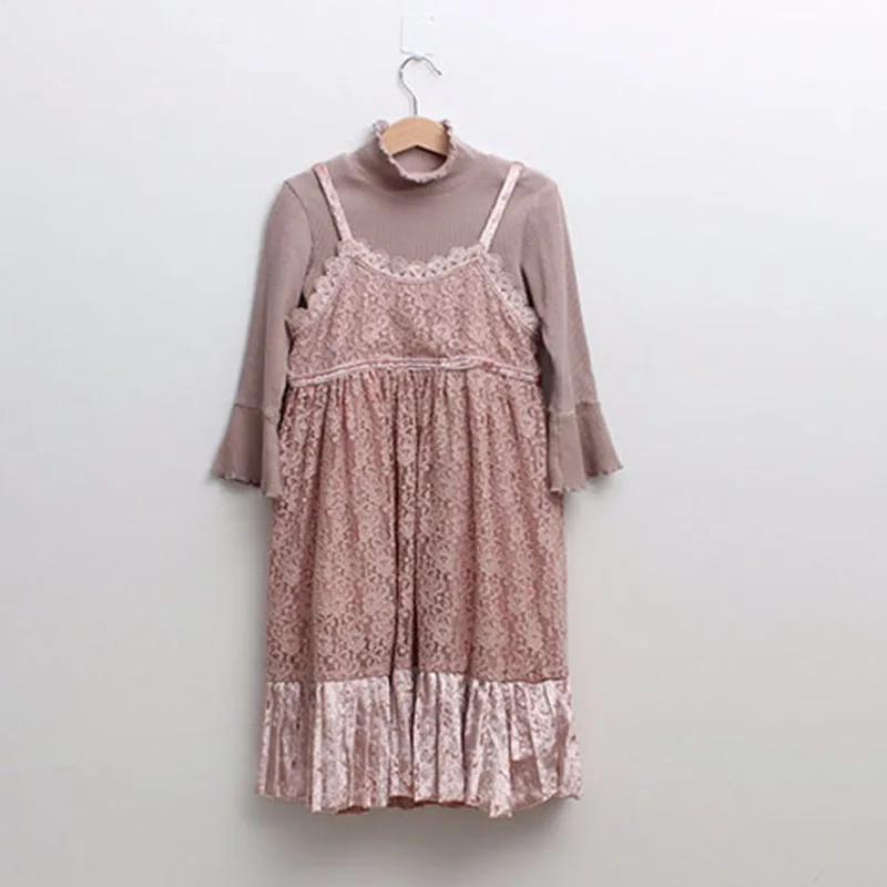 Кружевное праздничное платье для девочки-подростка Baby Pink лето-весна 2018 без