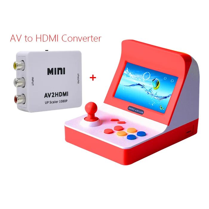 Red White AV2HDMI Портативная консоль для аркадной игры с джойстиком геймпадом Мини Портативный ретро Видео игровой плеер 3000 игр ТВ выход - Цвет: Red White AV2HDMI