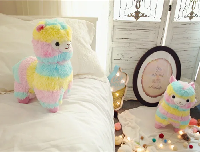 Японская Радужная альпака кукла alpacasso красочные лошадь грязи животных мягкие игрушки для детей Подарки kawaii плюшевые мягкие игрушки