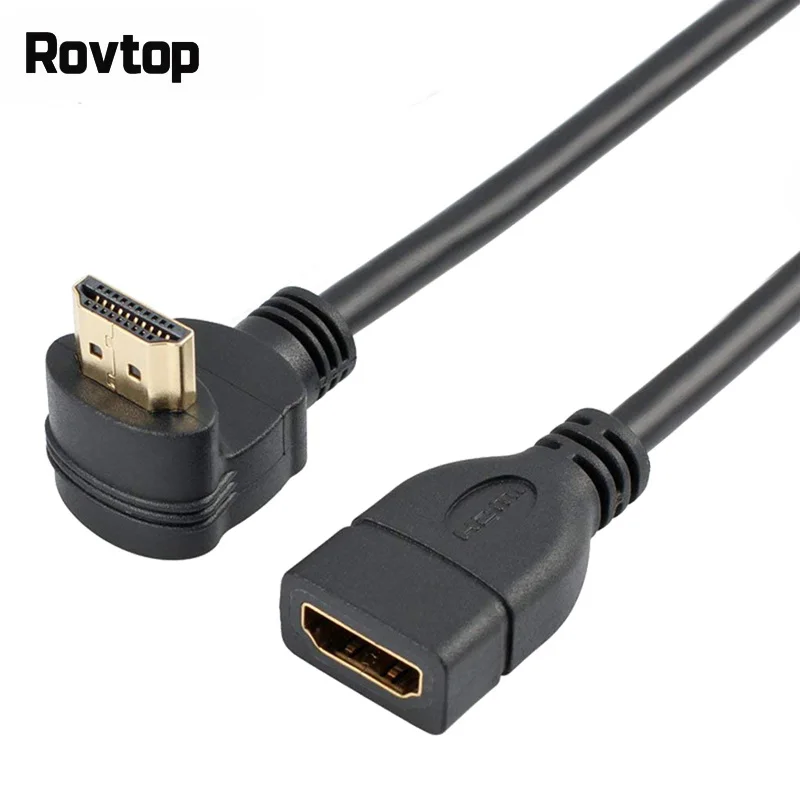 HDMI кабель штекер к Женский адаптер 4 K конвертер удлинитель 270 90 градусов под