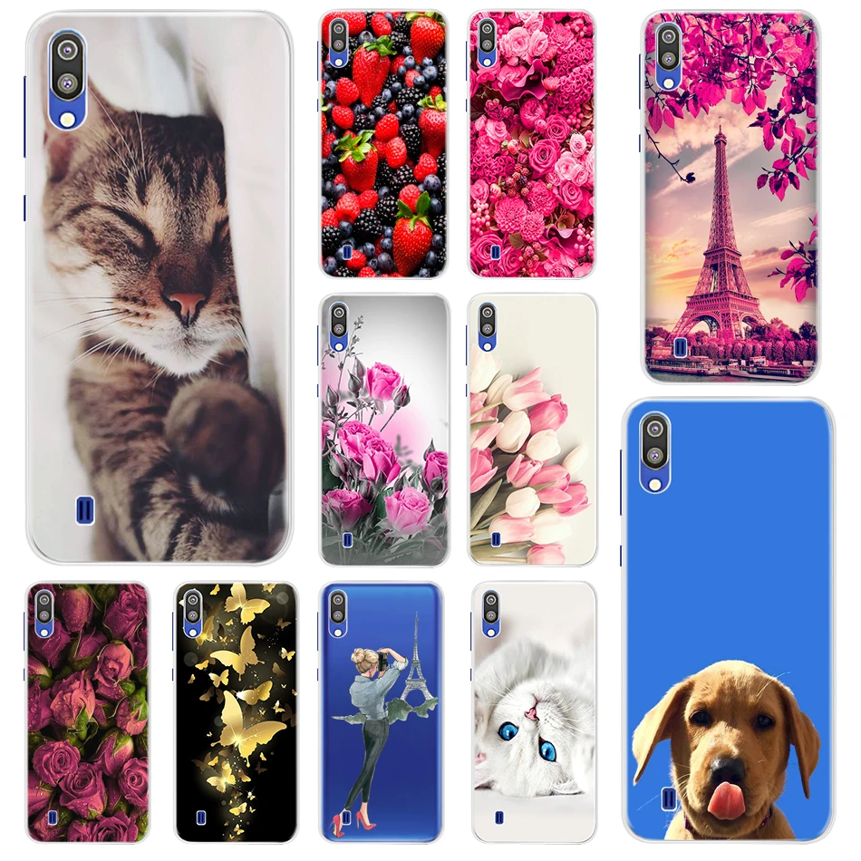 2019 New Pattern Case For Samsung M10 Soft Silicone TPU Back Cover Galaxy M105F M 10 SM-M105F Phone | Мобильные телефоны и