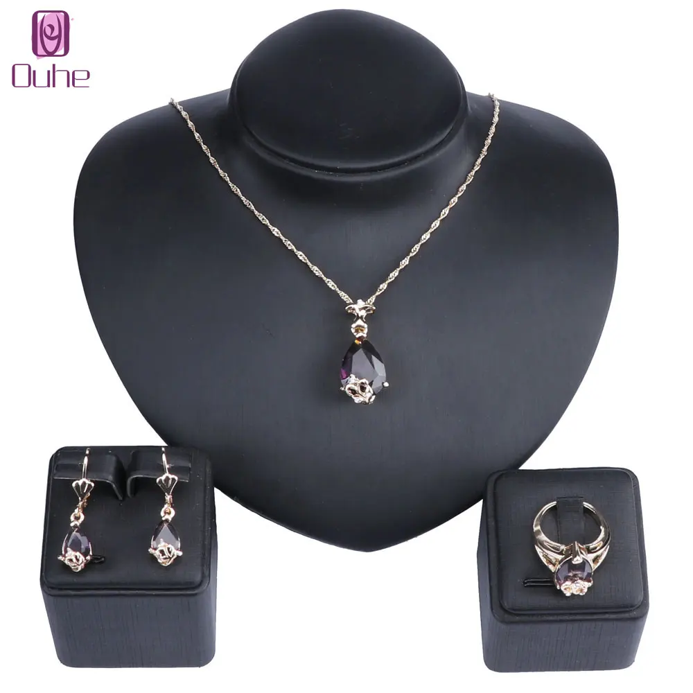 Женское ожерелье с подвеской в виде капли воды AAA большим кубическим цирконием