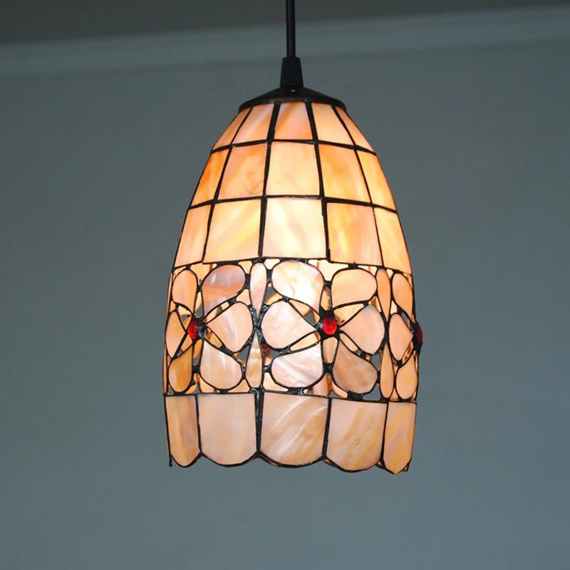 Европейская ретро люстра Тиффани с 3 цветами светильник E26/E27 винтажная витражная