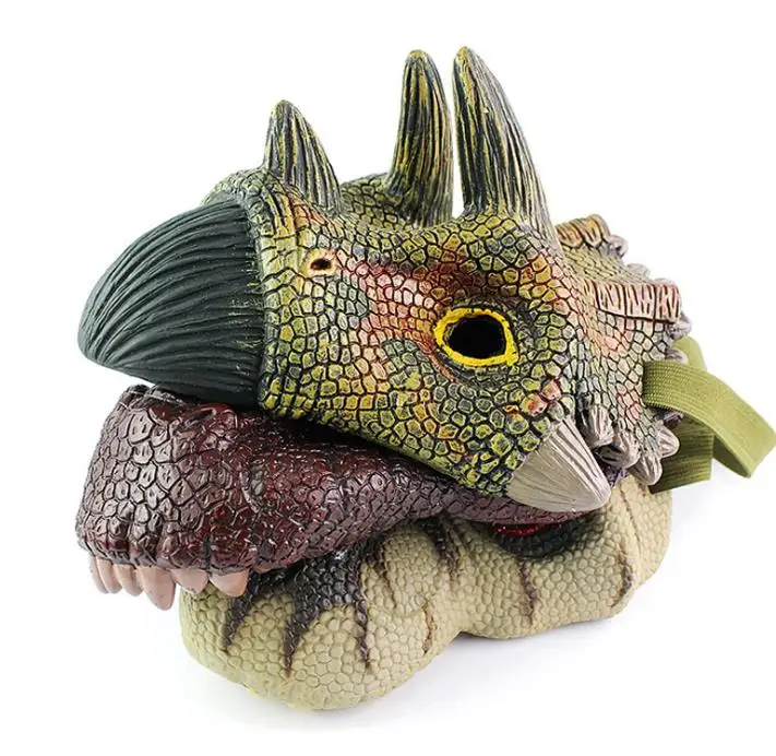 Крутая латексная маска динозавра для вечеринки страшная Хэллоуина маскарада