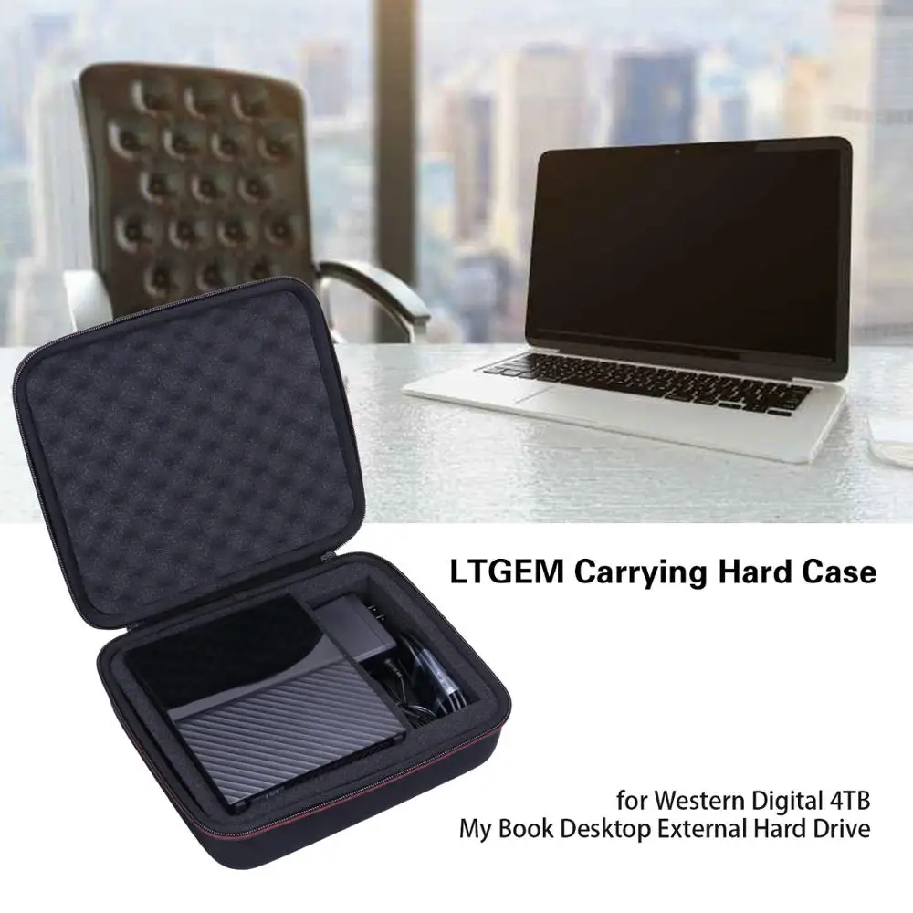 LTGEM EVA черный переносной Жесткий Чехол для Western Digital 4 ТБ My Book Настольный внешний