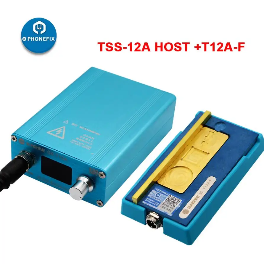 T12A-F PHONEFIX SS-T12A нагревательная станция с нагревательным канавком для iPhone 6 7 8 X XS MAX Материнская плата Процессор Распайка ремонт - Цвет: T12A-F