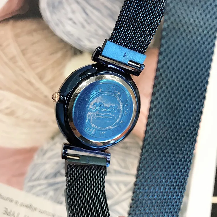 Женские наручные часы Montre Femme кварцевые с магнитным ремнем из нержавеющей стали