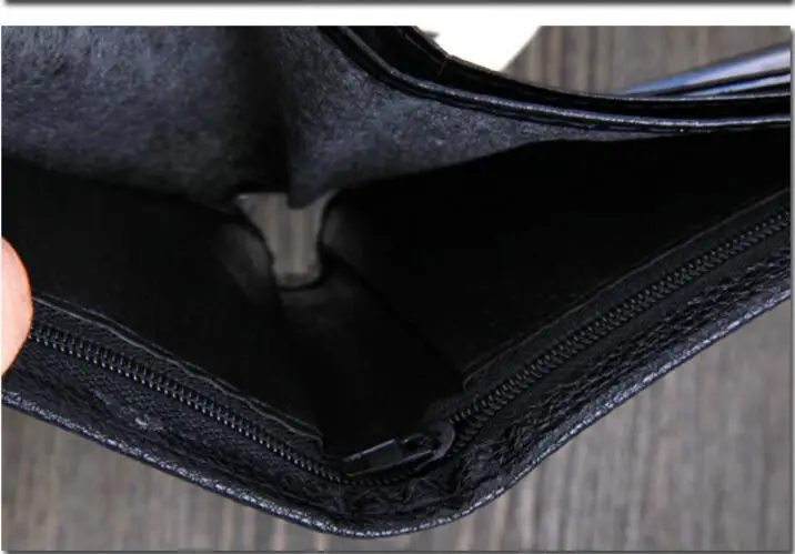Черные мужские кошельки от известного бренда мини-кошелек кожаный кошелек
