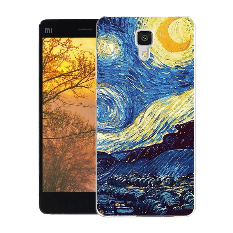 Мягкий чехол для Xiaomi Mi4 силиконовый Mi 4 Funda модный напечатанный ТПУ телефона M4