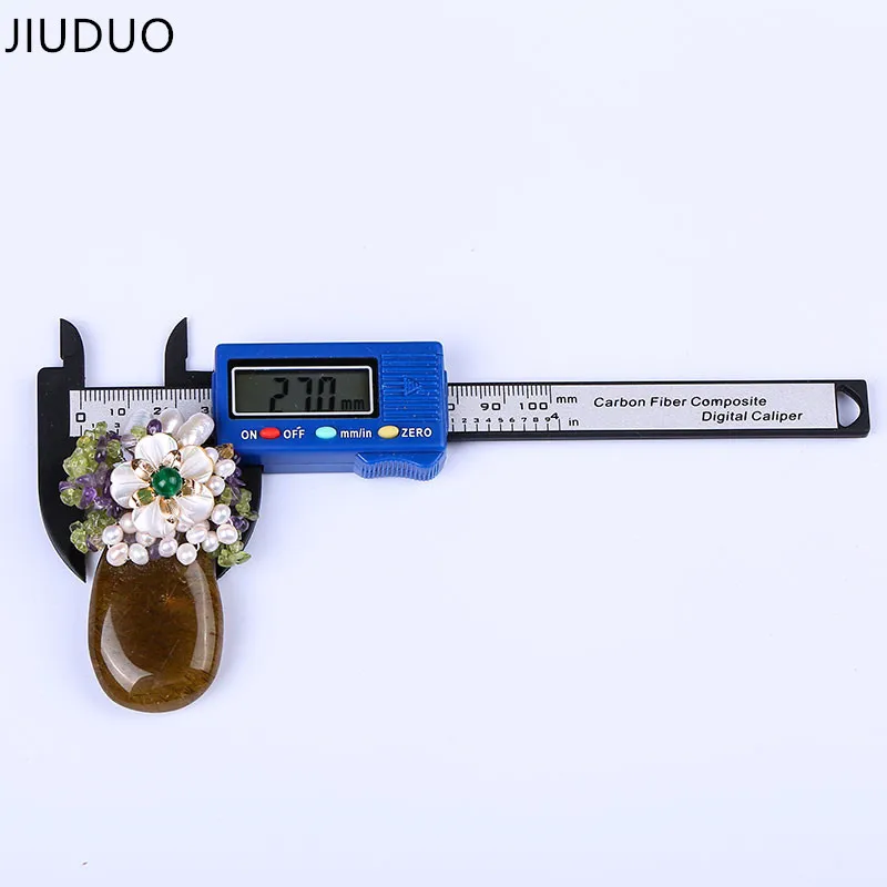JIUDUO Зеленый Кристалл Подвеска для броши с двумя видами сливы кулон из