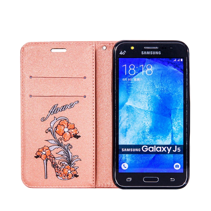 Luxury Retro Case For Samsung J5 2015 5.0 inch Flip Wallet PU Leather Back Cover for Galaxy j5 j500 Phone | Мобильные телефоны и
