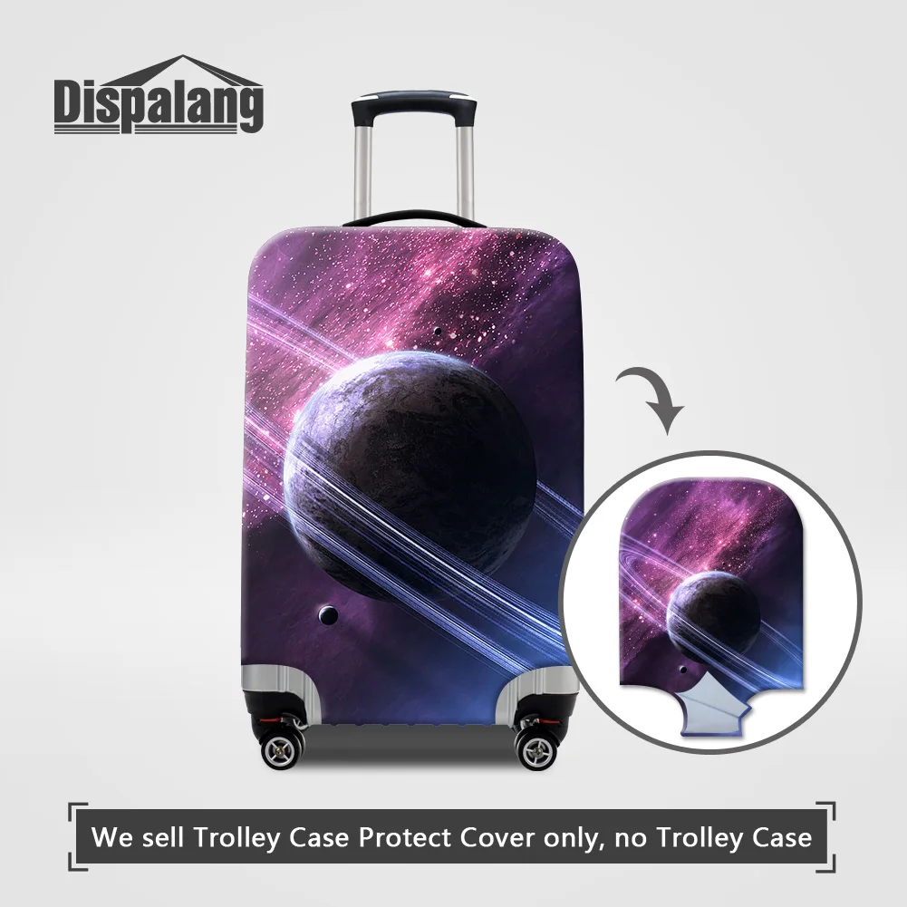 Чехол Dispalang Galaxy Suit, чехол на колесиках, Вселенная, Космический багаж, защитный чехол для 18-32 дюймов, защита от пыли, водонепроницаемые защитные чехлы - Цвет: Сливовый