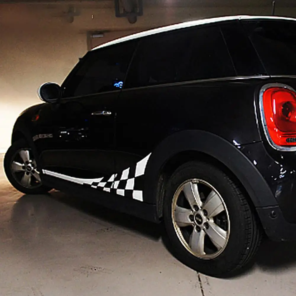 Рокер панель декоративная наклейка на стену шахматная доска для Mini Cooper clubman countryman