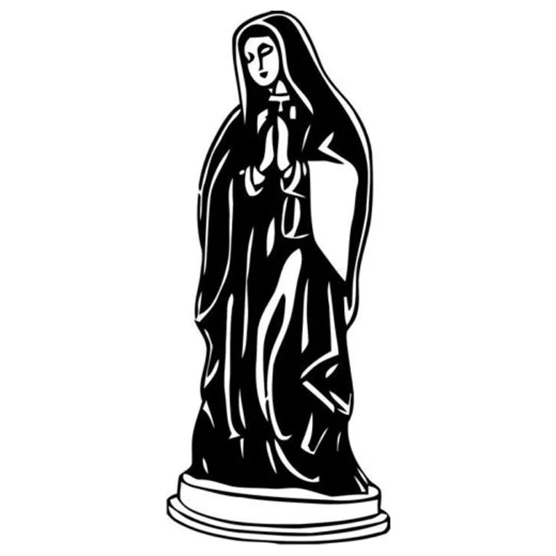 7.8cm*18.5cm Virgin Mary Fashion Vinyl Car Sticker Decor Car-Styling Black/Silver S3-5116 | Автомобили и мотоциклы