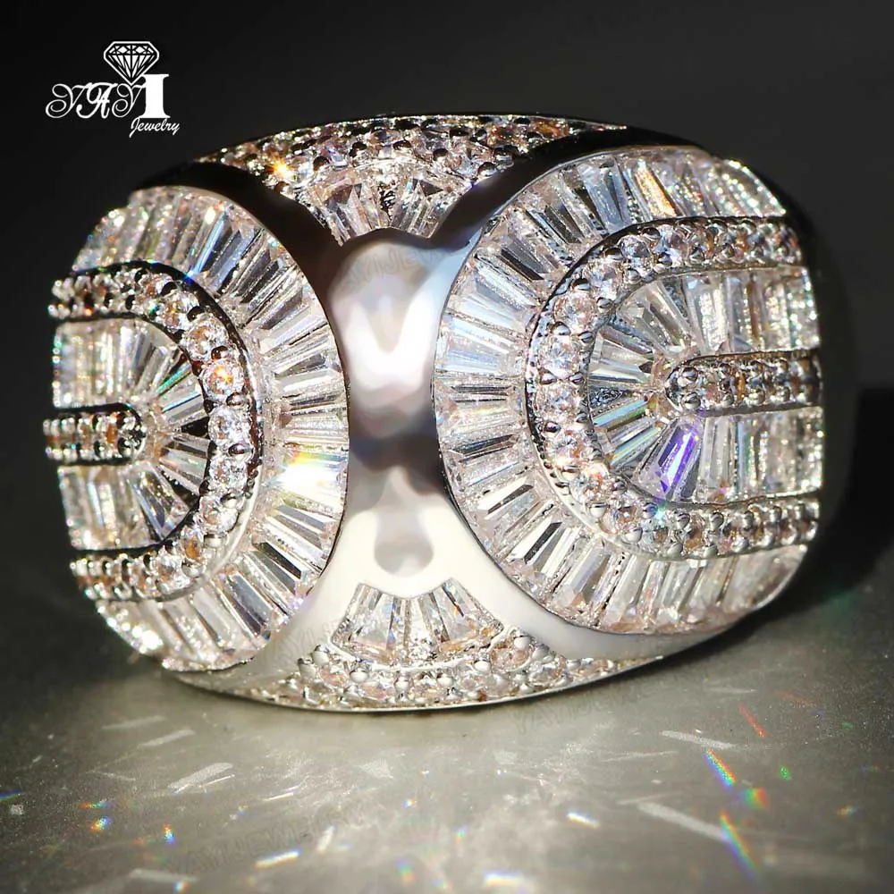 YaYI Jewelry Princess Cut 8.9 CT White Zircon Silver Color Engagement Rings wedding Heart Girls Party ring Gifts 876 | Украшения и