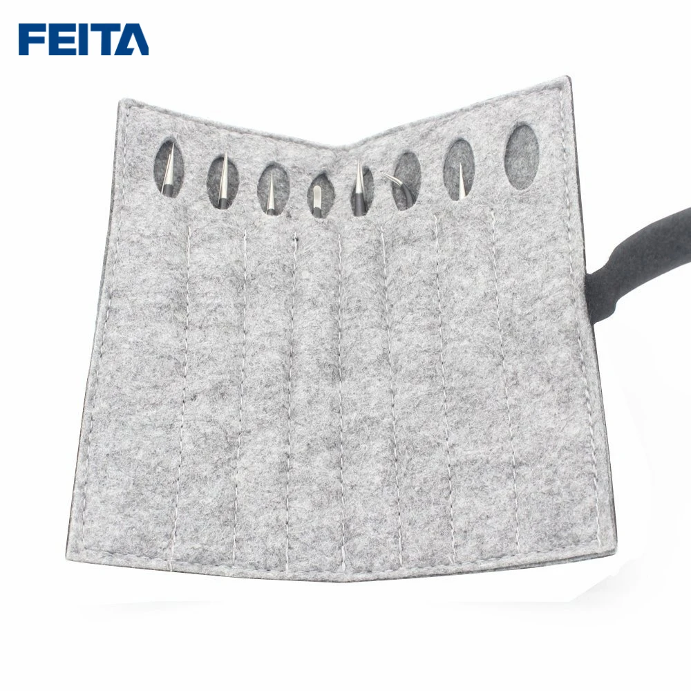 

FEITA 7PCS ESD Safe Anti Static Stainless Steel Tweezers Set with Carrying Bag for Beauty Industrial,DIY Electronics,Lab,Crafts