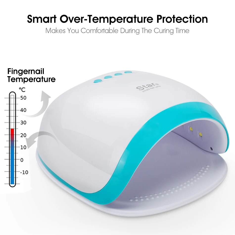 ROHWXY 60 W Smart Светодиодный УФ лампы Сушилка для ногтей Польский ЖК дисплей Дисплей