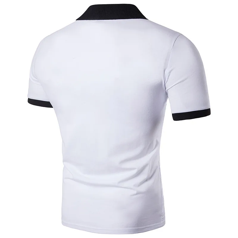 2018 men's summer polo shirt new collar short-sleeved Korean Slim printed male | Мужская одежда