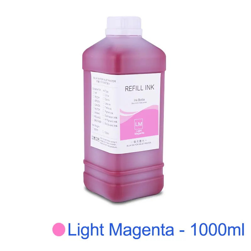 1 PCS- Light Magenta 1000ml/Bottle For HP 70 72 Pigment Ink For HP T610 T620 T770 T790 T795 T1100 T1120 T1200 T1300 T2300 Z2100 Z3100 Z3200 Z5400 - Цвет: 1 PCS- Light Magenta